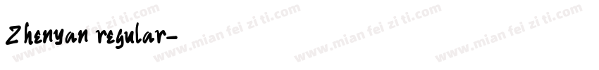 Zhenyan regular字体转换